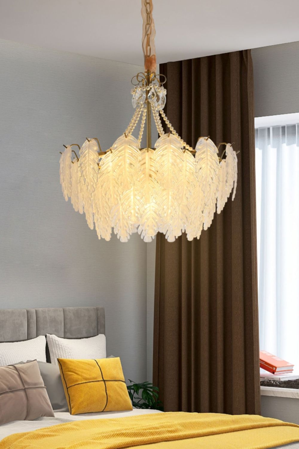 Glass Leaf Chandelier - everlamps