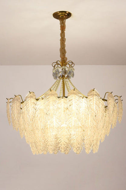 Glass Leaf Chandelier - everlamps