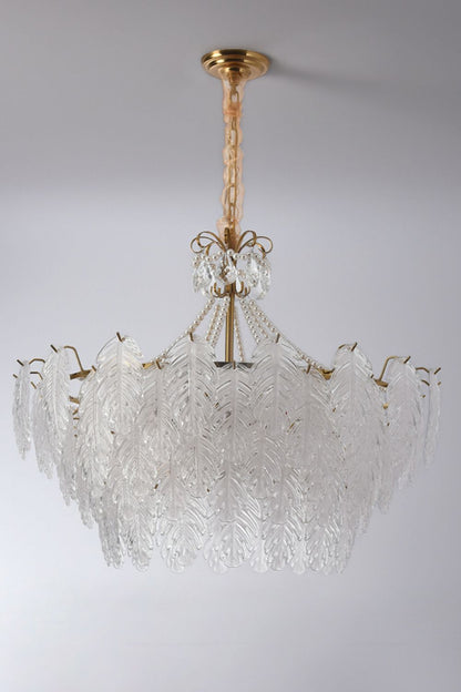 Glass Leaf Chandelier - everlamps