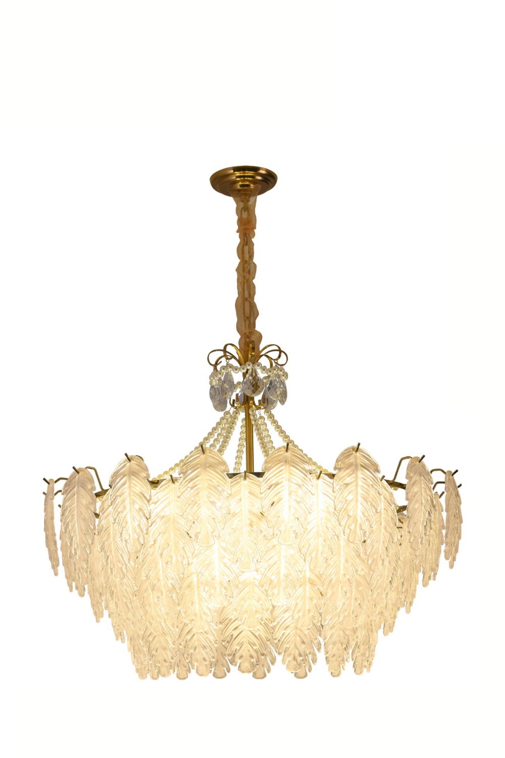 Glass Leaf Chandelier - everlamps