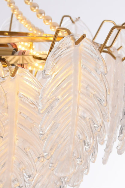Glass Leaf Chandelier - everlamps