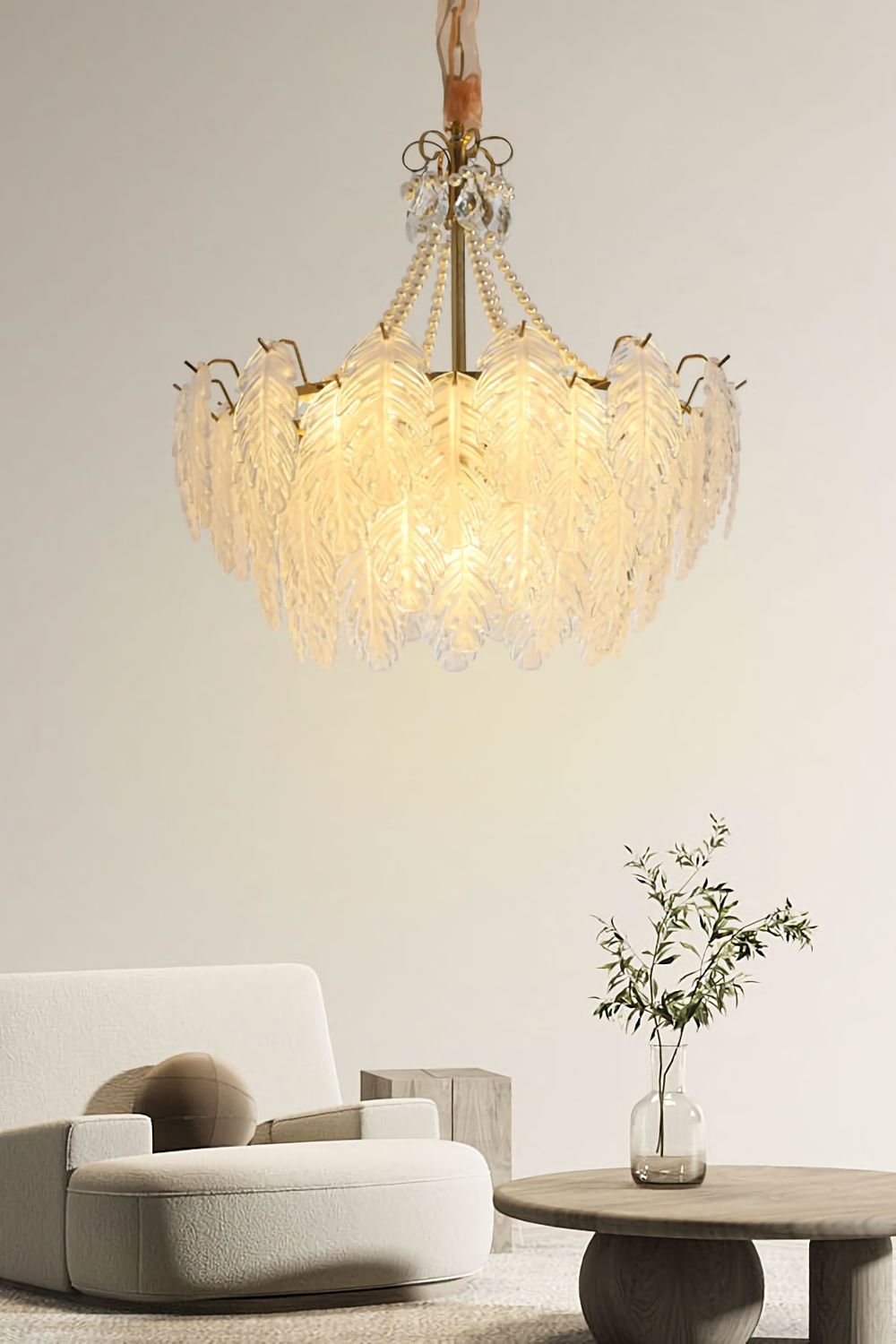 Glass Leaf Chandelier - everlamps