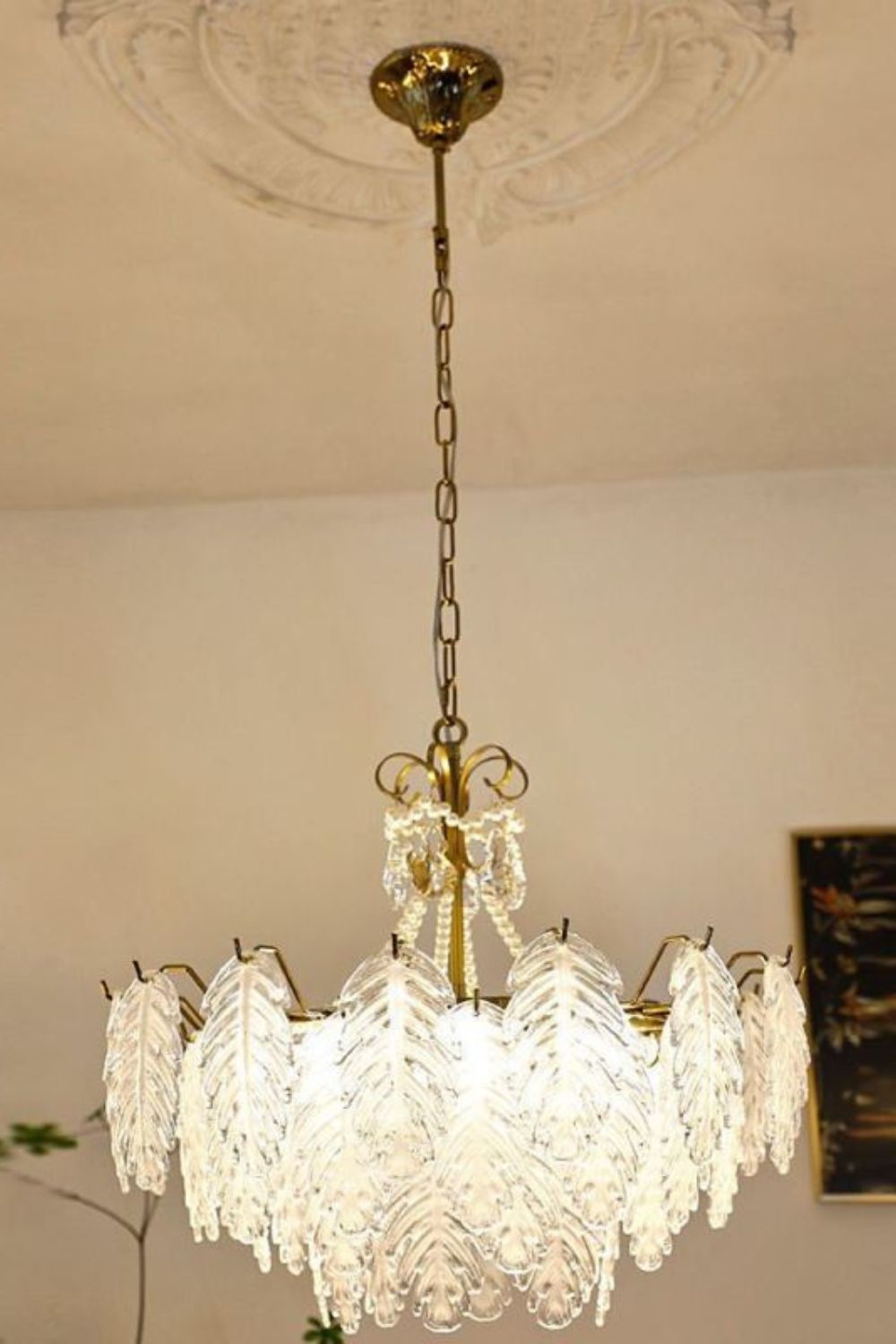 Glass Leaf Chandelier - everlamps