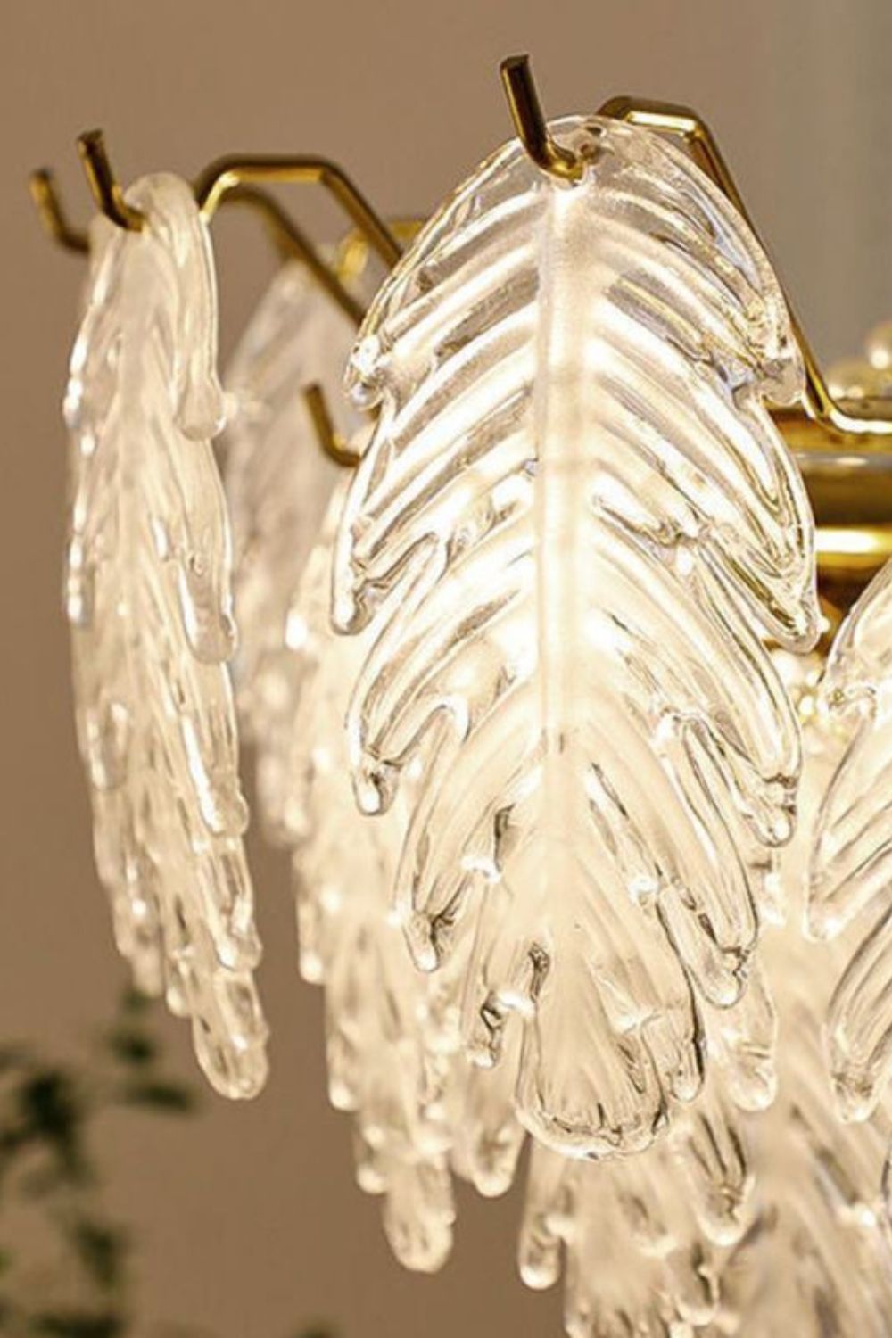 Glass Leaf Chandelier - everlamps