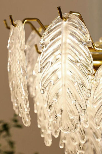 Glass Leaf Chandelier - everlamps