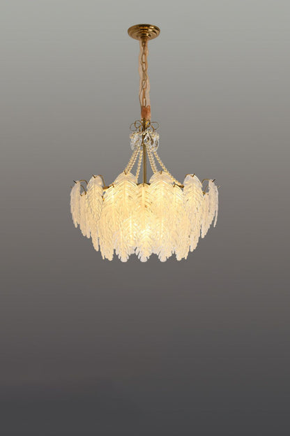 Glass Leaf Chandelier - everlamps