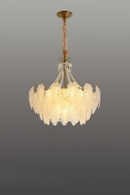 Glass Leaf Chandelier - everlamps