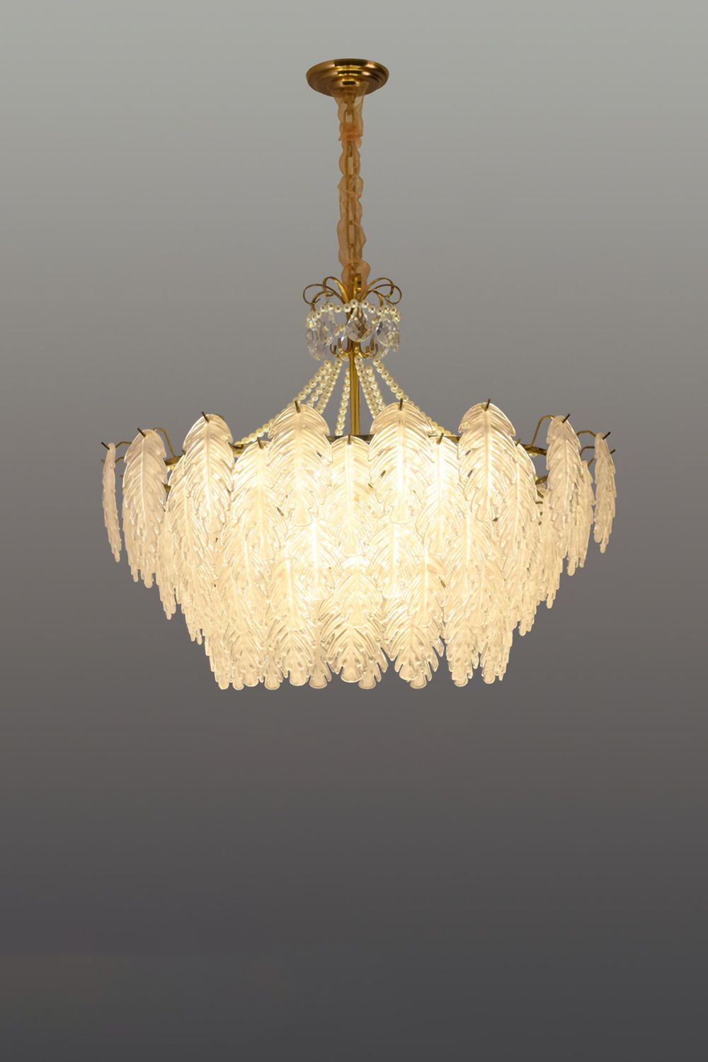 Glass Leaf Chandelier - everlamps