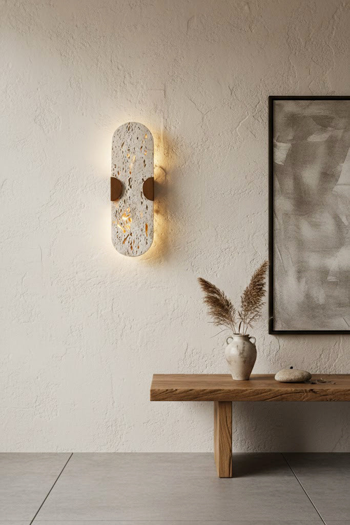 GlowPore Travertine Wall Lamp - view 4 | everlamps