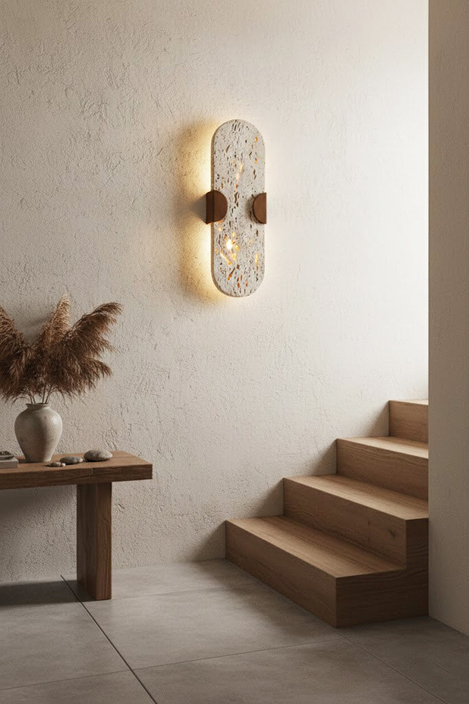 GlowPore Travertine Wall Lamp - view 5 | everlamps