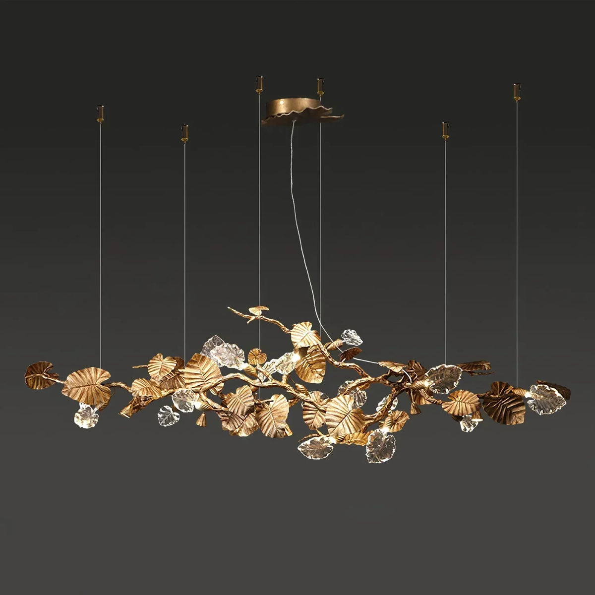 Beautiful Gold Leaf Chandelier