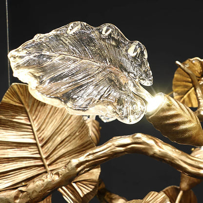Beautiful Gold Leaf Chandelier