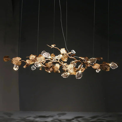 Beautiful Gold Leaf Chandelier