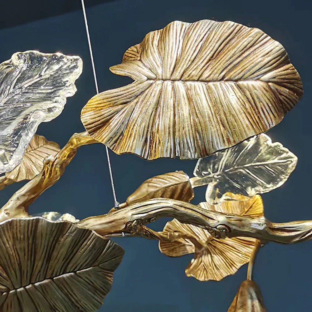 Beautiful Gold Leaf Chandelier