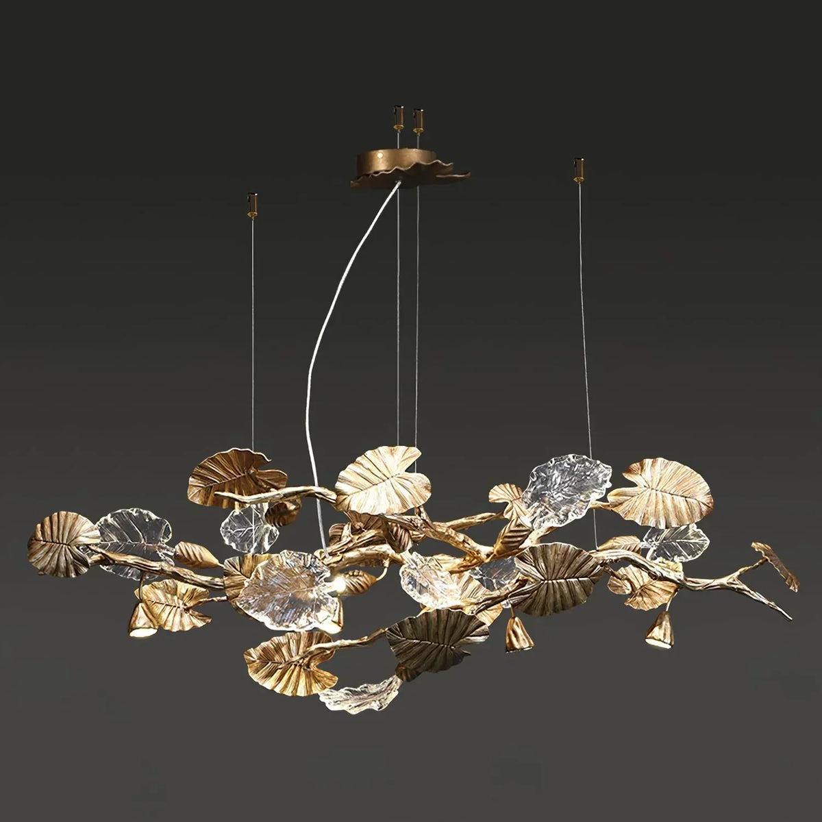 Beautiful Gold Leaf Chandelier