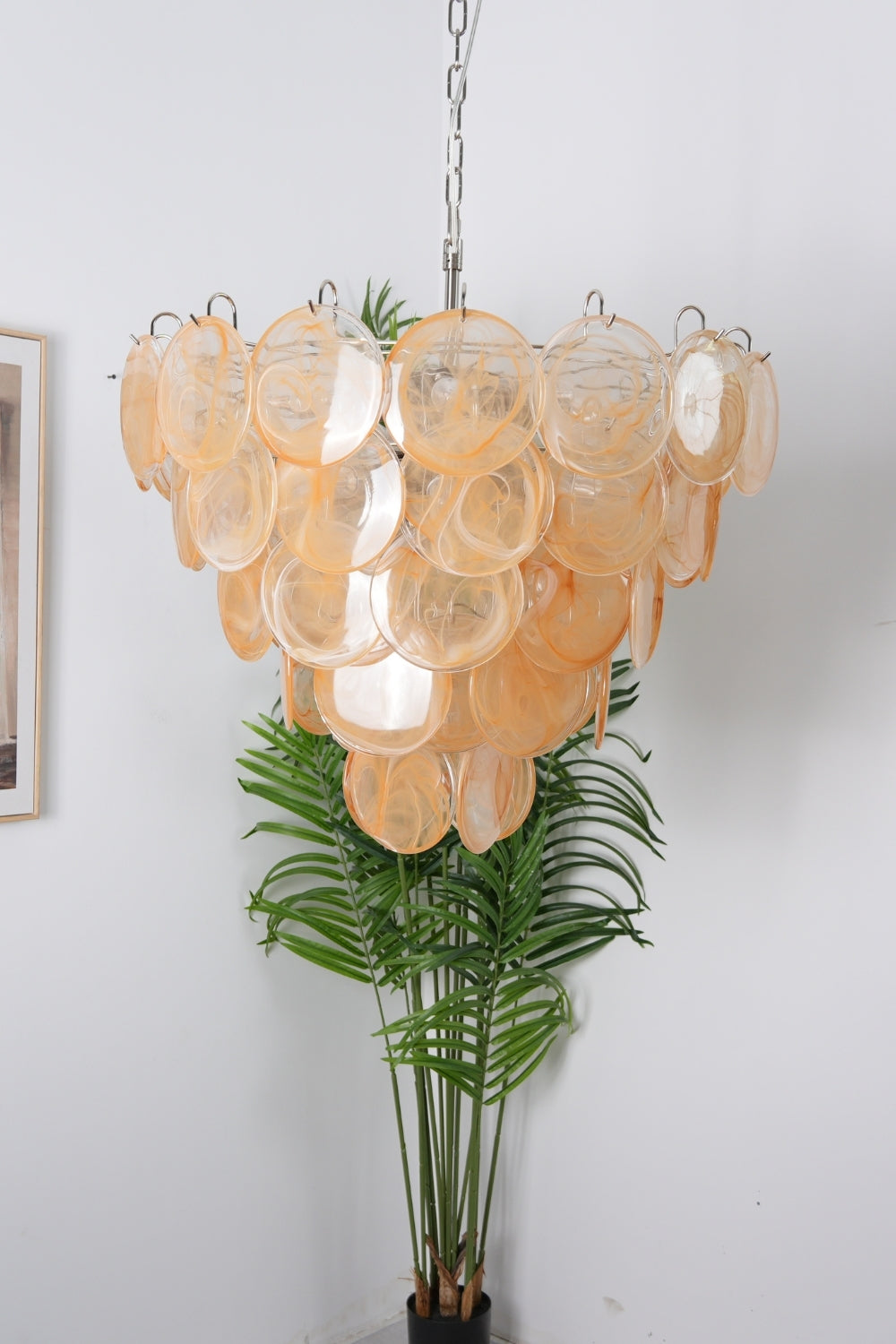 Gold Glass High Quality Art Iridescent Chandelier - view 2 | everlamps