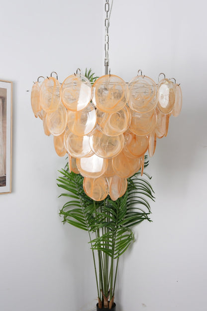 Gold Glass High Quality Art Iridescent Chandelier - view 3 | everlamps