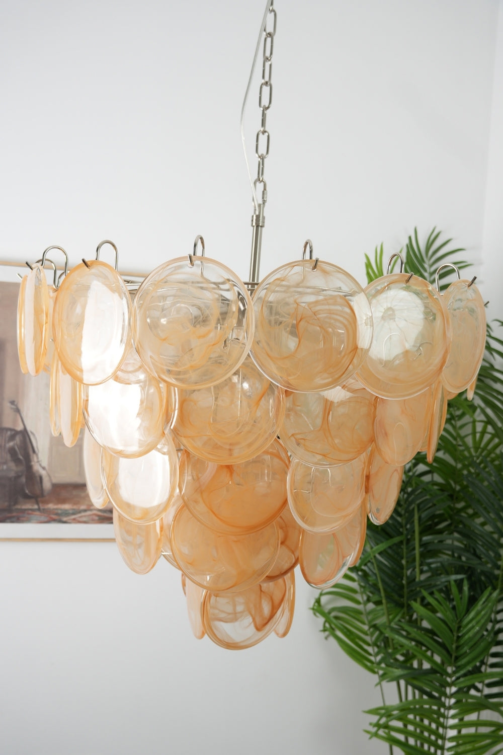 Gold Glass High Quality Art Iridescent Chandelier - view 4 | everlamps