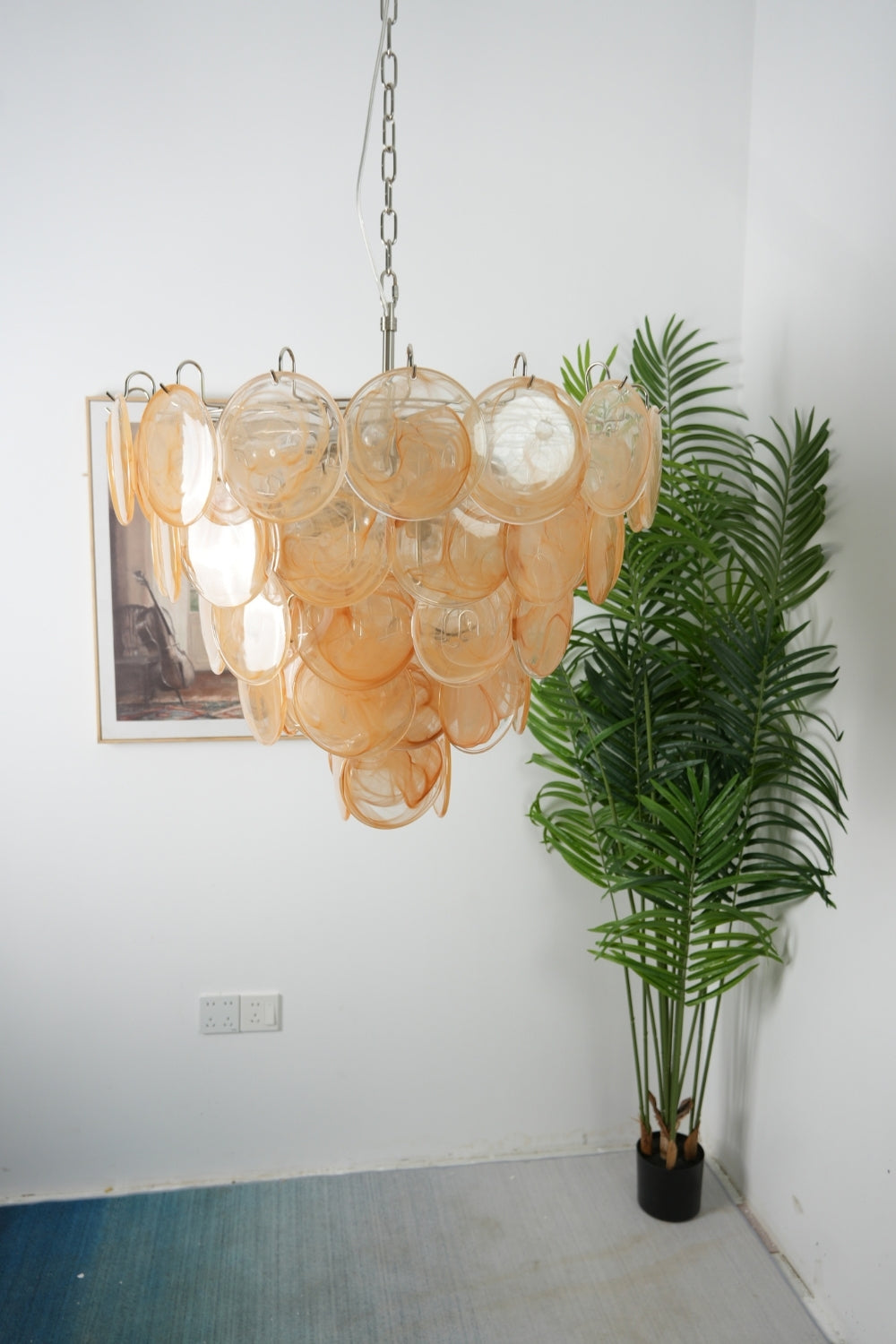 Gold Glass High Quality Art Iridescent Chandelier - view 5 | everlamps
