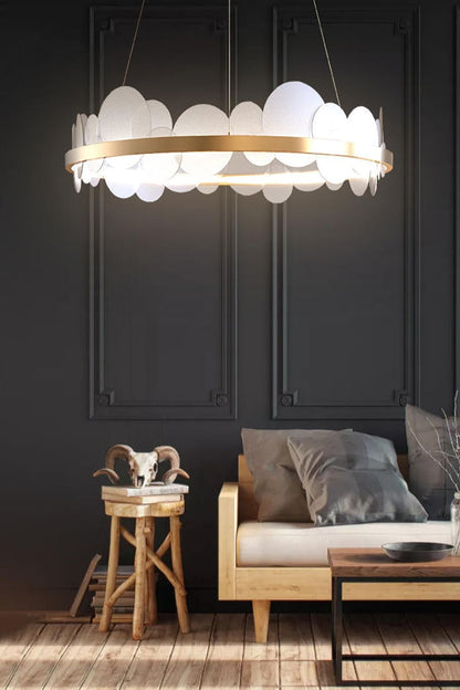 Gold and White Poetry Chandelier - everlamps