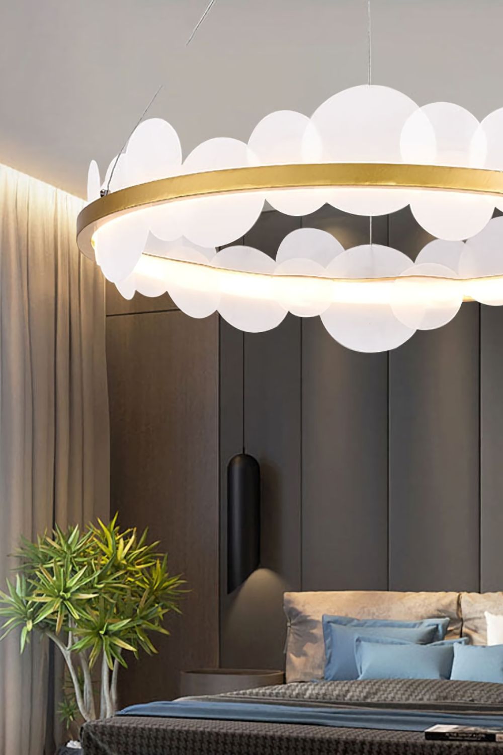 Gold and White Poetry Chandelier - everlamps