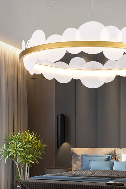Gold and White Poetry Chandelier - everlamps