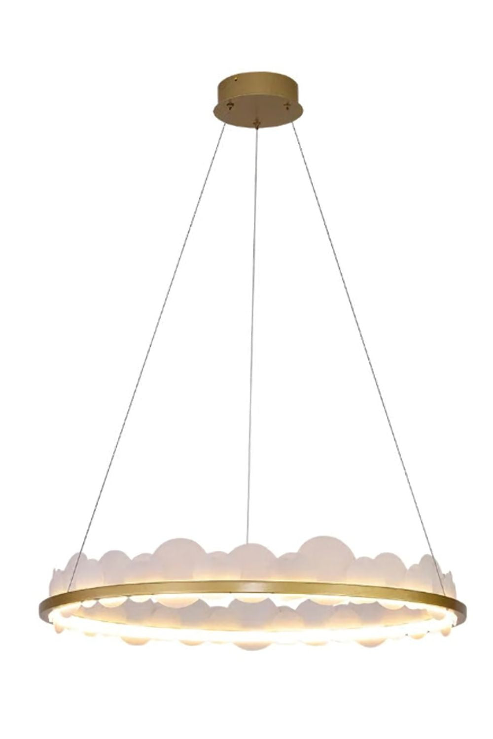 Gold and White Poetry Chandelier - everlamps