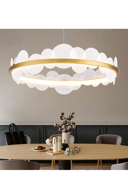 Gold and White Poetry Chandelier - everlamps
