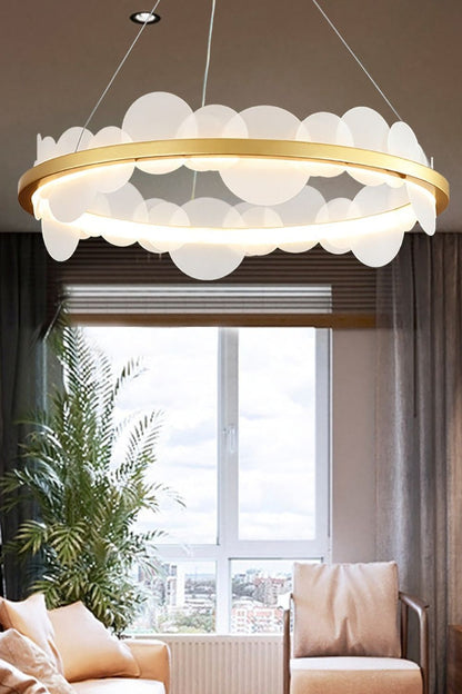 Gold and White Poetry Chandelier - everlamps