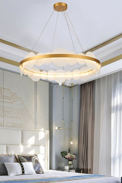 Gold and White Poetry Chandelier - everlamps