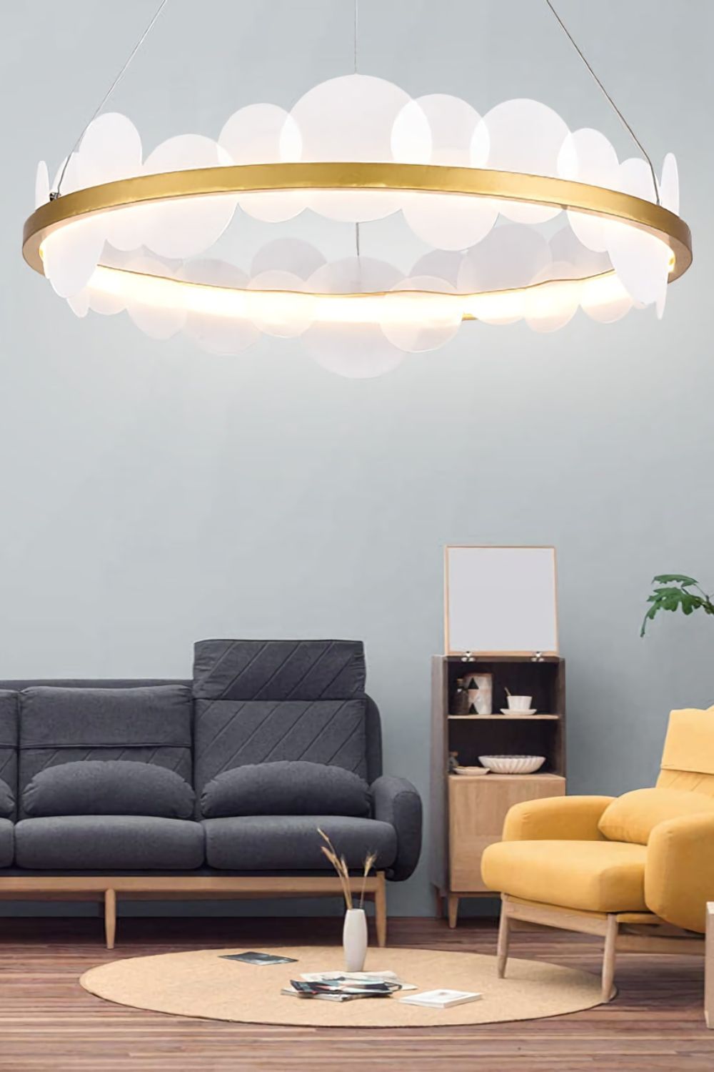 Gold and White Poetry Chandelier - everlamps