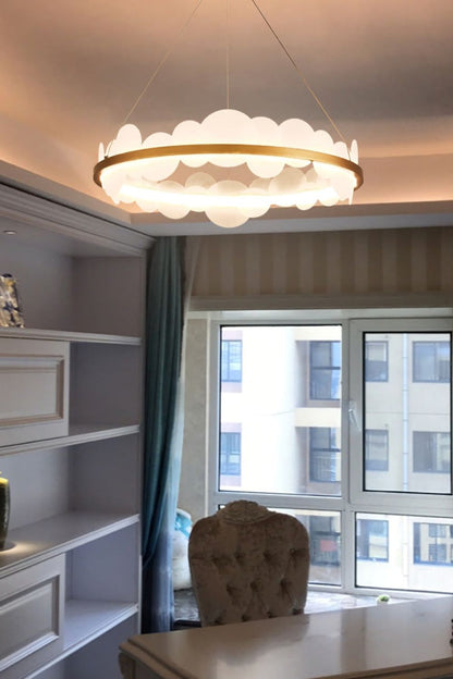 Gold and White Poetry Chandelier - everlamps