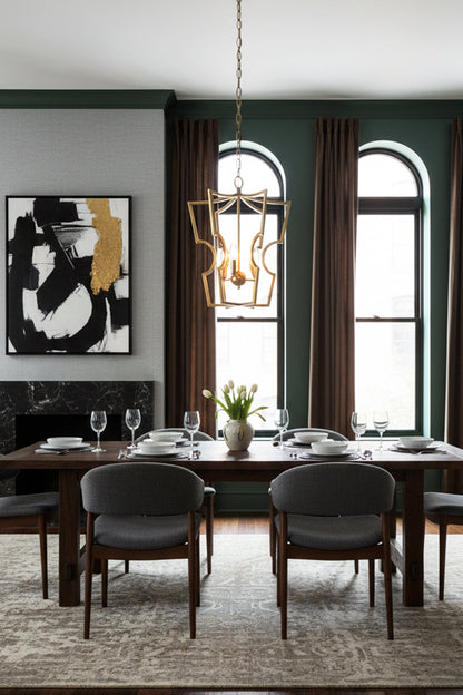 Golden Frame Lantern Chandelier - view 6 | everlamps