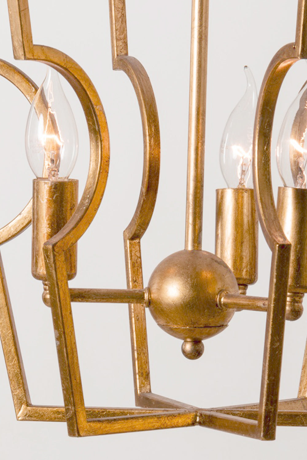 Golden Frame Lantern Chandelier - view 12 | everlamps