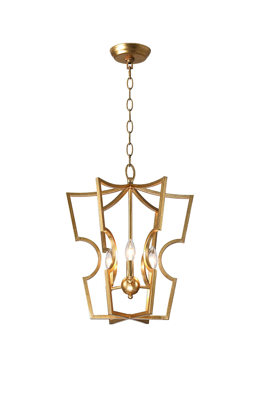 Golden Frame Lantern Chandelier | everlamps