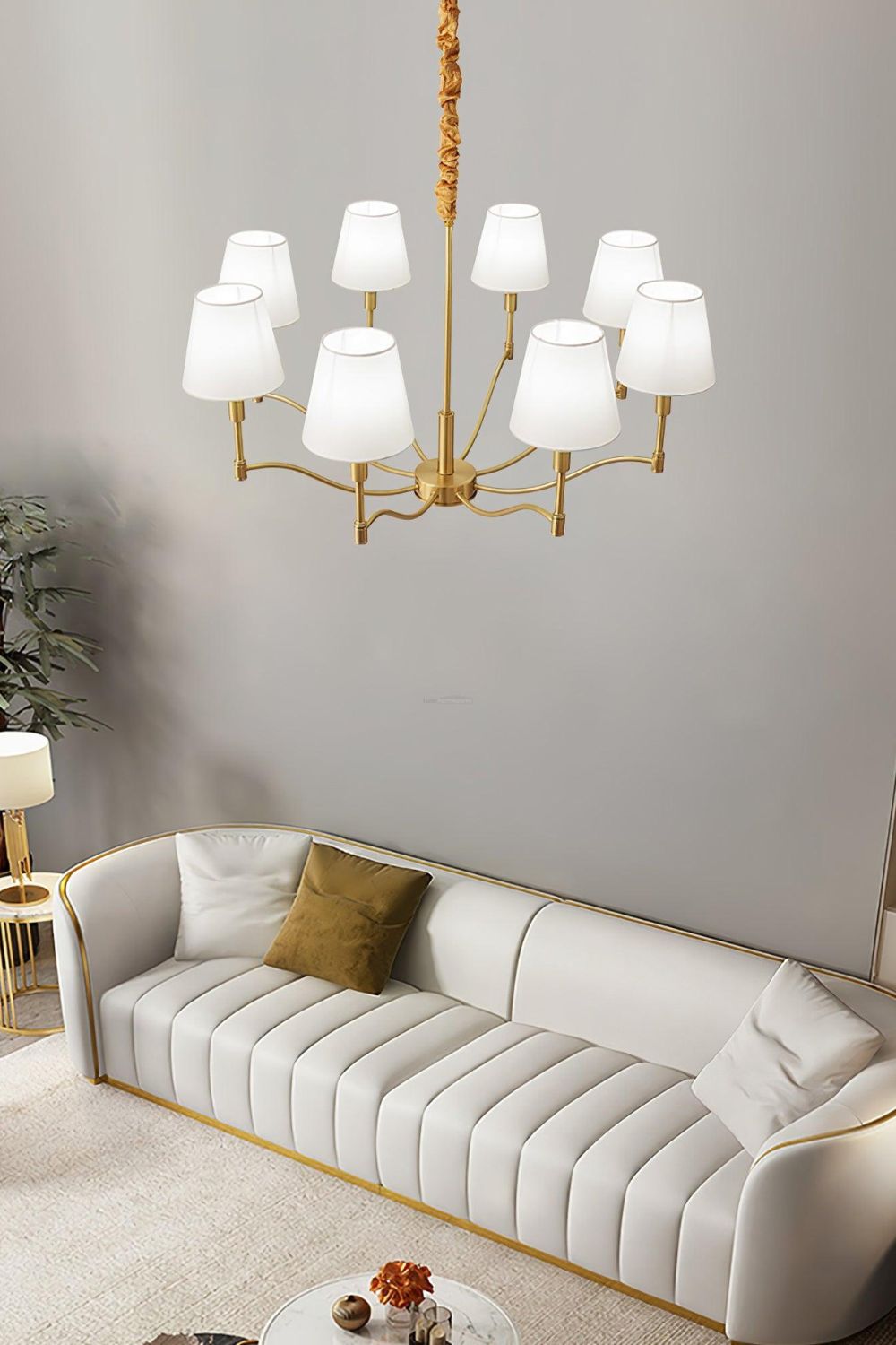 Golden Luxe Mid-Century Chandelier - view 3 | everlamps
