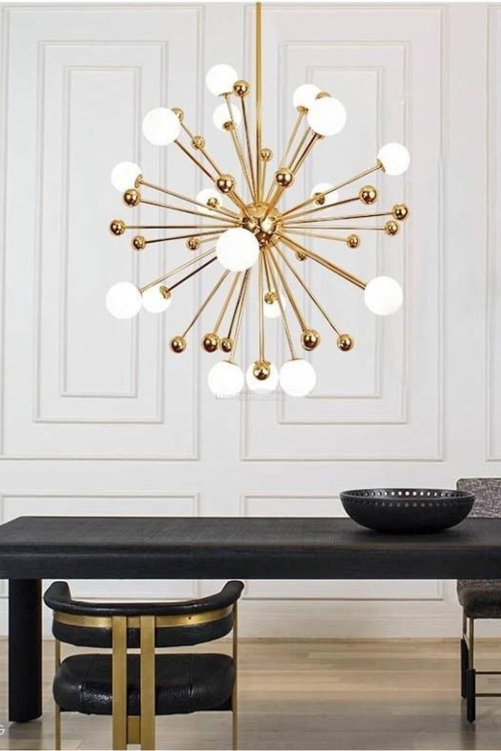 Golden Orbit Sphere Chandelier - view 2 | everlamps