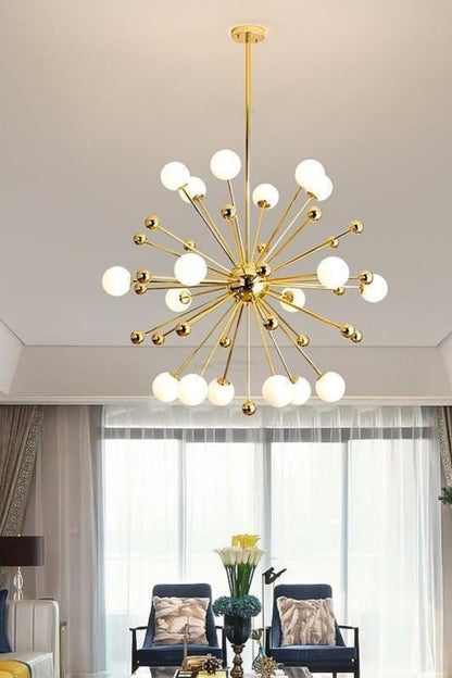 Golden Orbit Sphere Chandelier - view 4 | everlamps