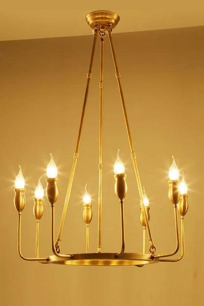 Golden Ring Candle-Arm Chandelier - view 10 | everlamps