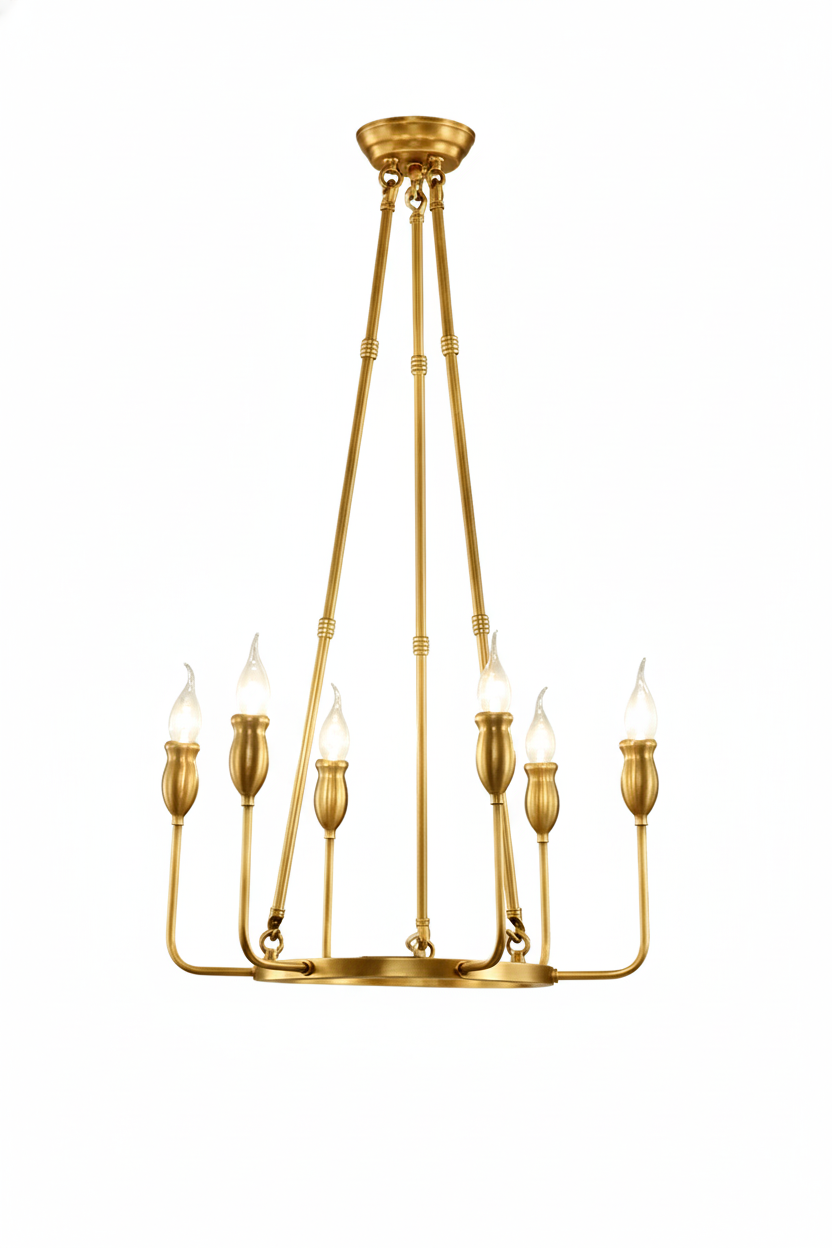 Golden Ring Candle-Arm Chandelier - view 13 | everlamps