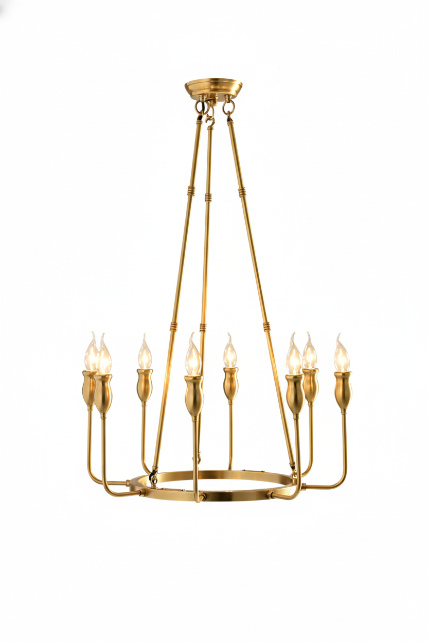Golden Ring Candle-Arm Chandelier | everlamps