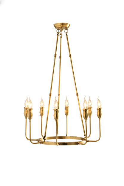 Golden Ring Candle-Arm Chandelier | everlamps