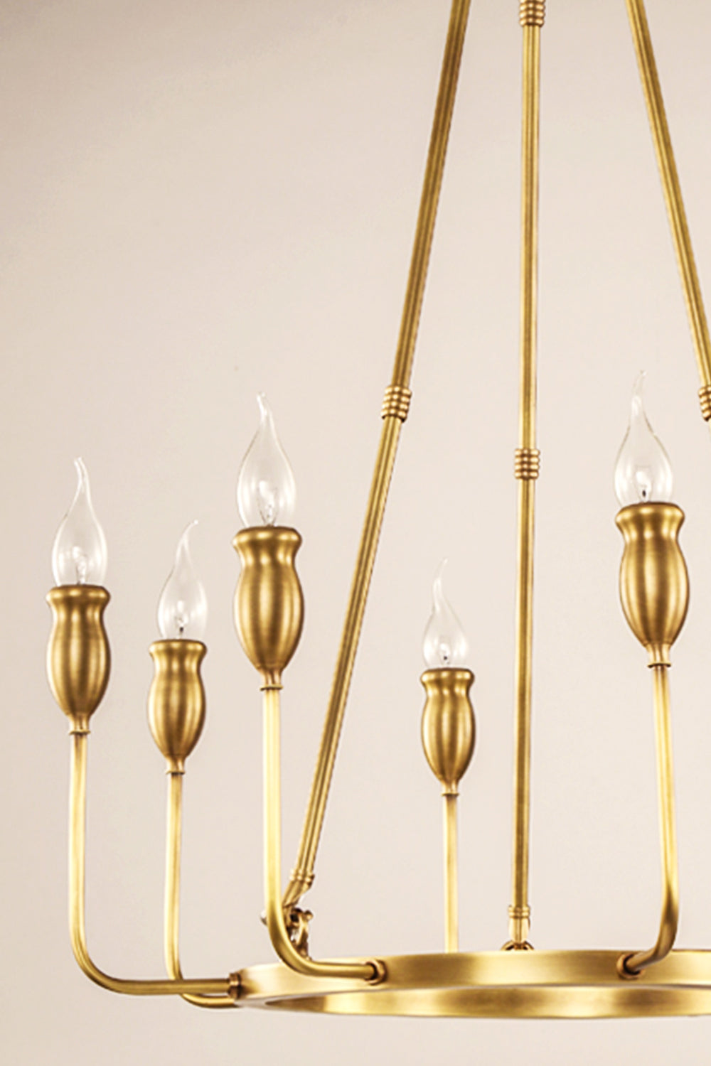 Golden Ring Candle-Arm Chandelier - view 12 | everlamps