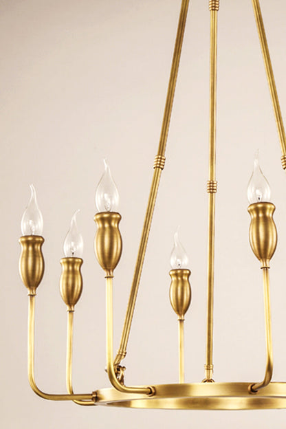 Golden Ring Candle-Arm Chandelier - view 12 | everlamps