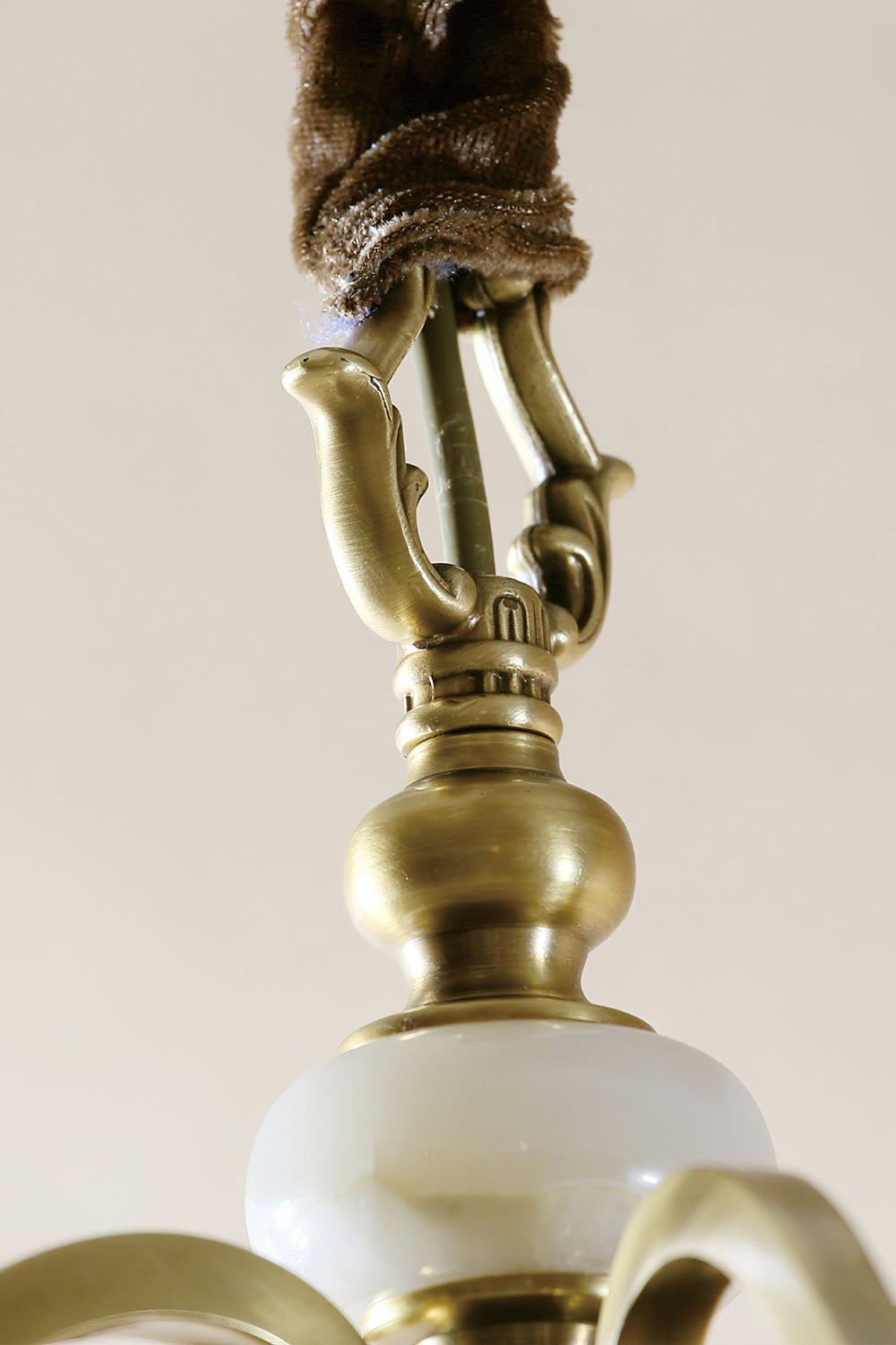 Golden Scroll-Lantern Chandelier - view 12 | everlamps
