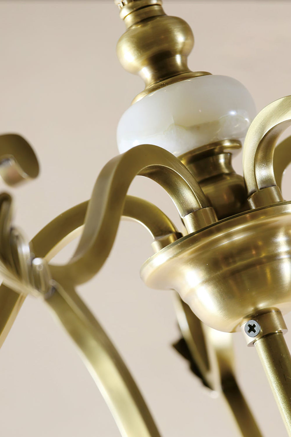 Golden Scroll-Lantern Chandelier - view 11 | everlamps