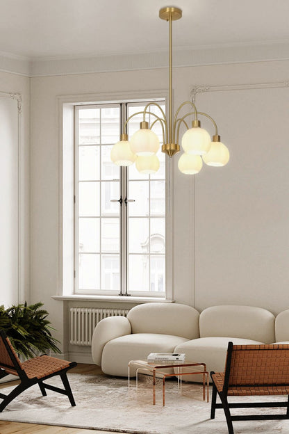 Golden Tulip Pendant Chandelier - view 6 | everlamps