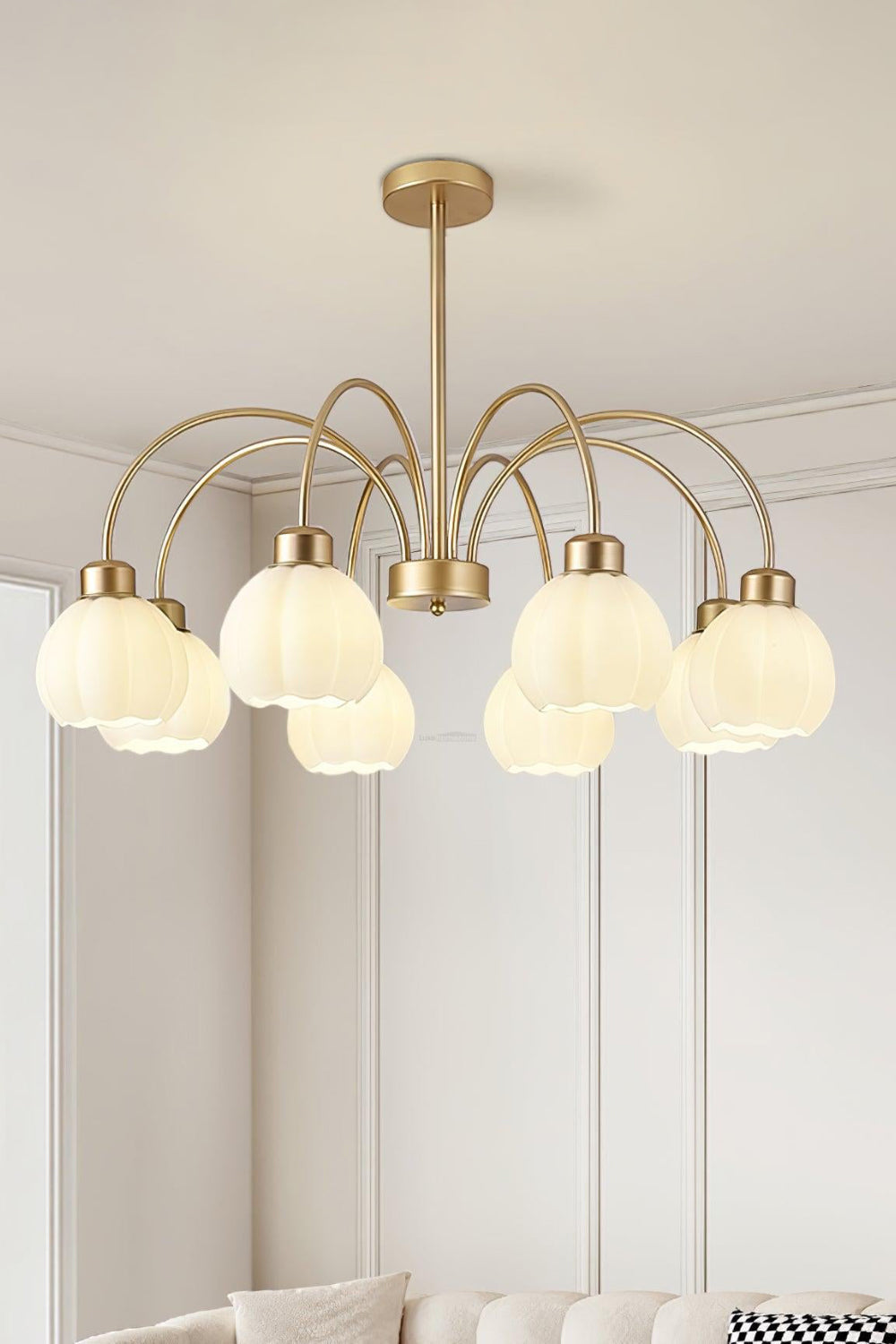 Golden Tulip Pendant Chandelier - view 2 | everlamps