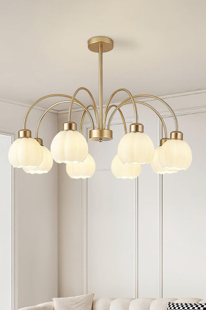 Golden Tulip Pendant Chandelier - view 2 | everlamps