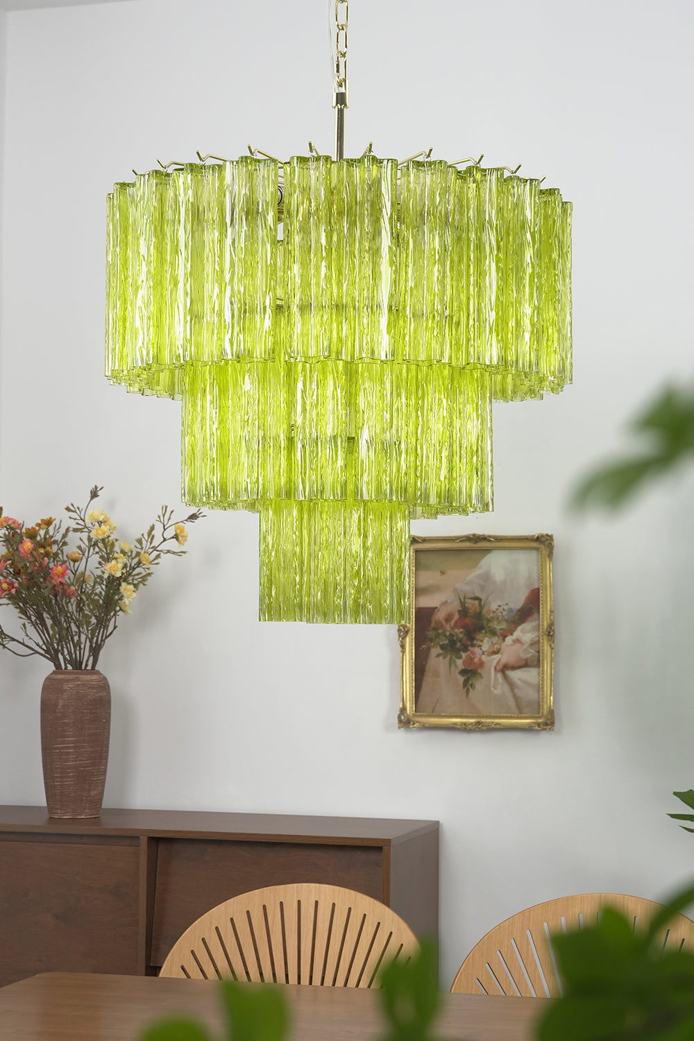 Green Glacier Tier Chandelier vexa lamps